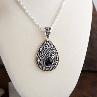 Timeles Whispers Boho Teardrop Pendant Necklace