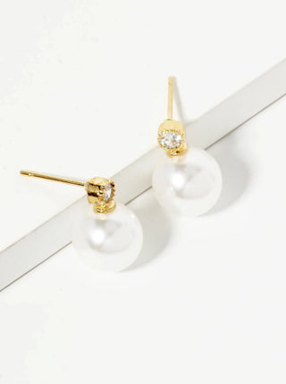 Pearl Drop Post Earrings