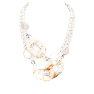 Mix Stone Layer Statement Necklace