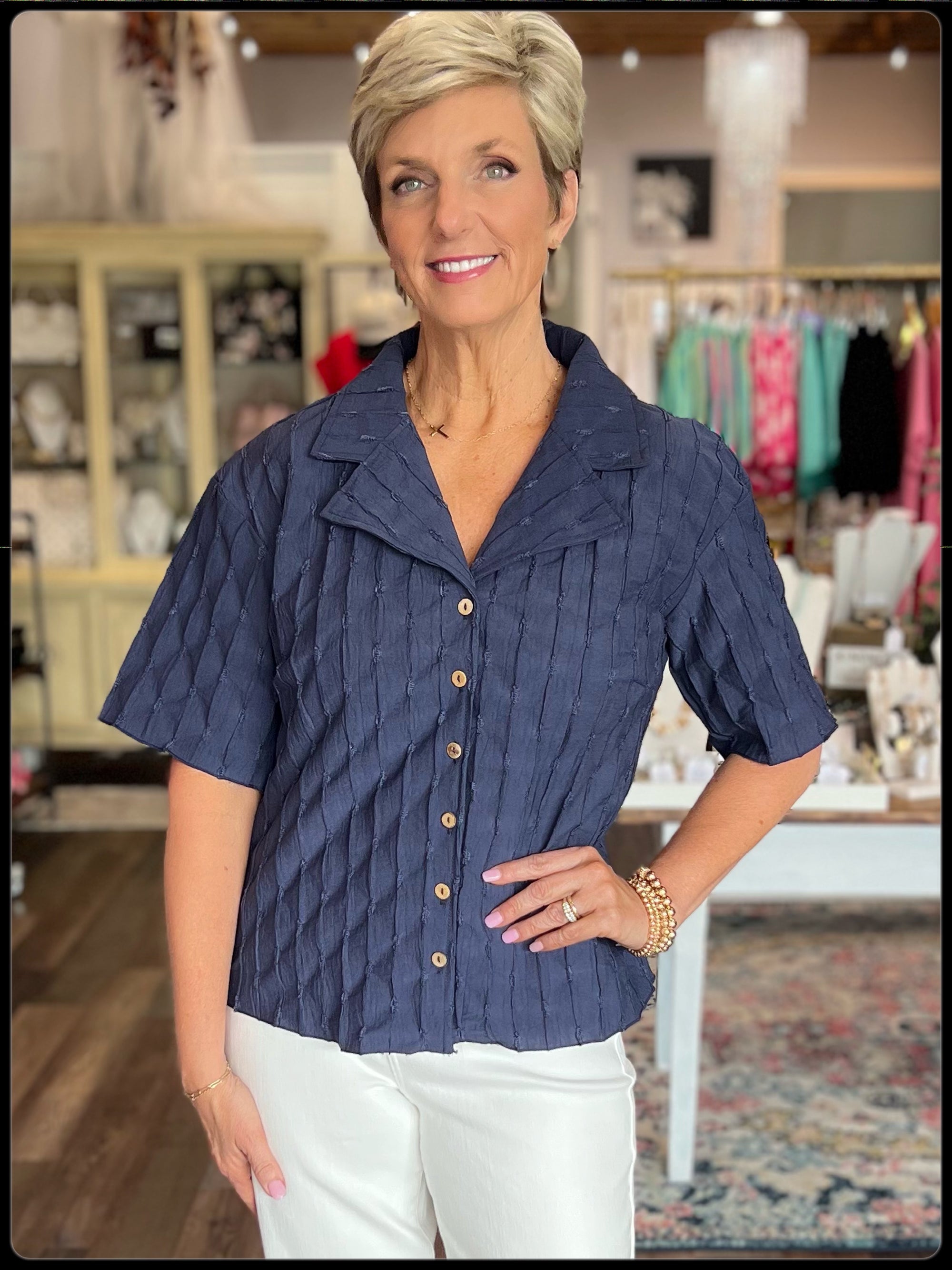 A Little Extra Texture Button Down Shirt