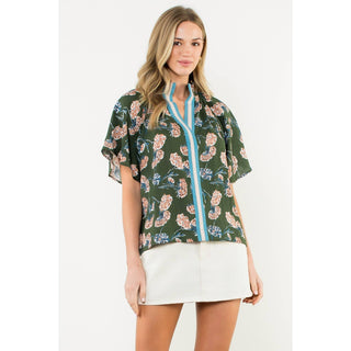 THML Olive Grove Blouse