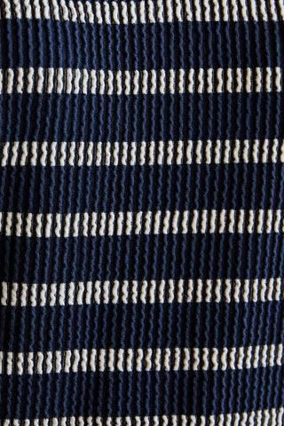 Happy Days Ahead Striped Top with Collar (Matching Shorts Available)