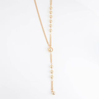 Neve Cable Chain Beaded "Y" Necklace