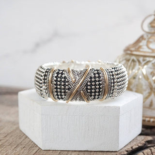 Boho Luxe – Wide Statement Stretch Bangles