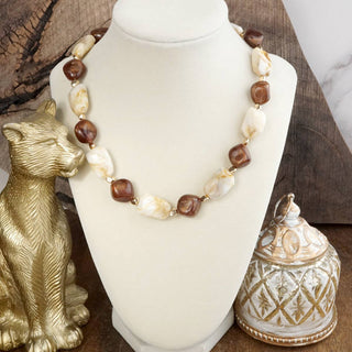 Sunstone Muse – Short Bold Beaded Statement Necklace
