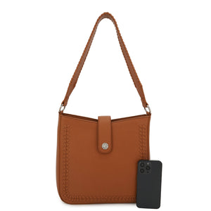 Lilibeth Whipstitch Flap Closure Shoulder Bag
