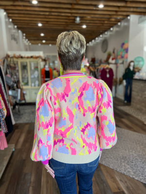 Abstract Knit Sweater