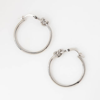 Classic Knotted Hoop Nickel-Free Earrings