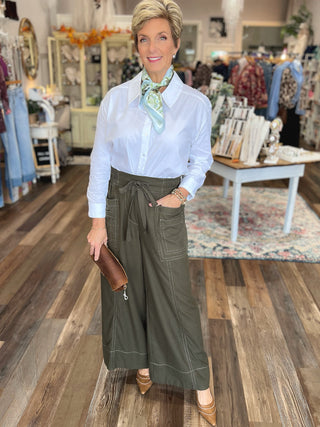 Dream State Oversized Button Down Shirt in White