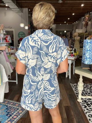 Blue Tide Romper