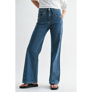 Blueridge Side Panel Wide Leg Jeans