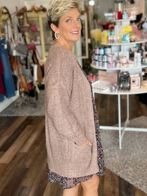 Speak Softly Lightweight Open Cardigan