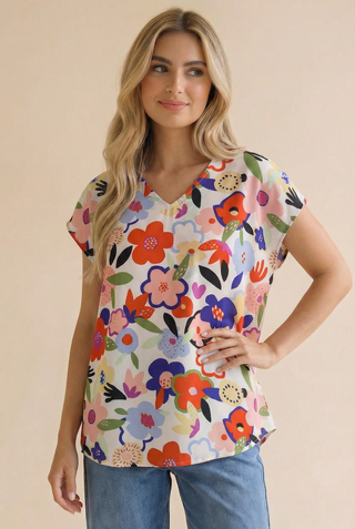 Fresh Picked Floral Top in Curvy