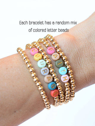 Courage Bracelet - Inspirational Jewelry, Faith Gift, Gold