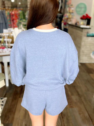 Courtside Set with Contrast Ribbing