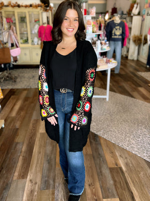 Crochet Sleeve Cardigan