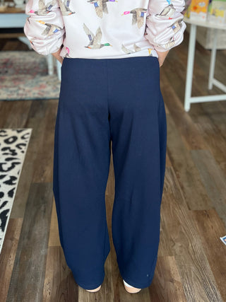 Barrel Leg Mid-Rise Sweatpants