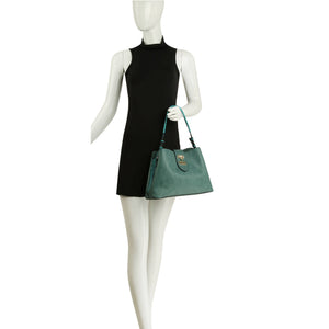 Soft Leather Satchel bag Top Handle Shoulder Bag in Black