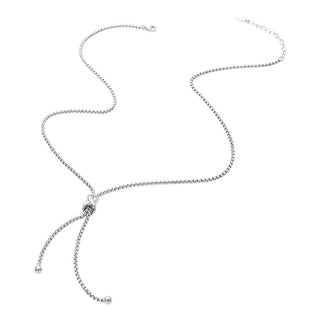 Adjustable Crisscross Slider Box Chain Necklace