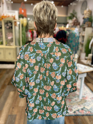 Floral Print Collar Blouse – Effortless Boho Charm