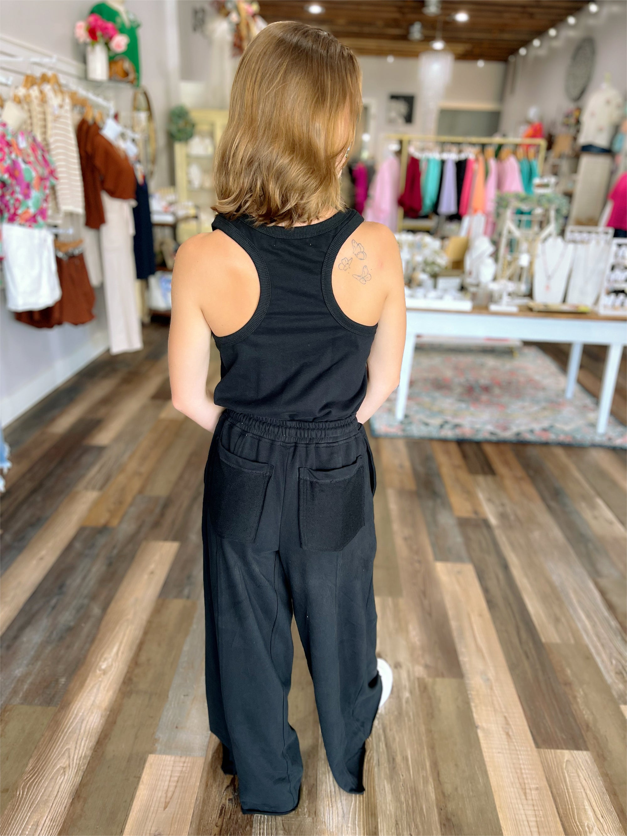 Jet Setter Terry Jumper - Black Terry