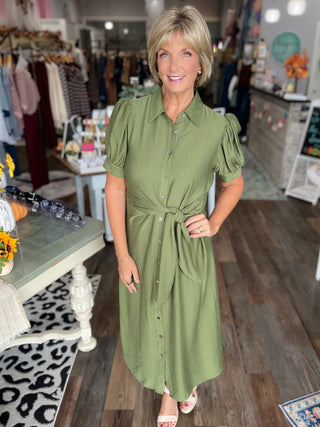 Olive You Always Midi Dress