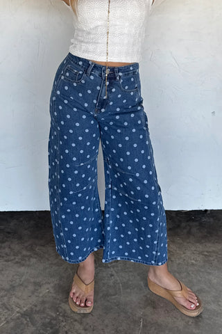 Darling Dot Barrel Jeans