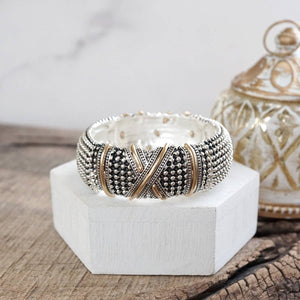 Boho Luxe – Wide Statement Stretch Bangles