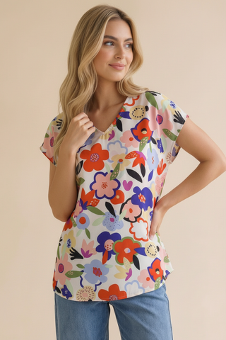 Fresh Picked Floral Top in Curvy