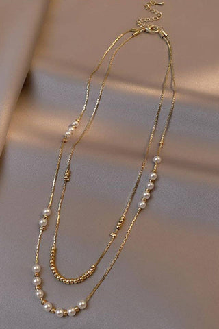 Waterproof Dainty Double Chain Necklace