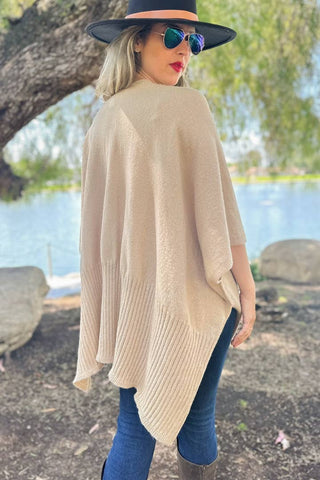 Beige Pocket Detail Knit Cardigan