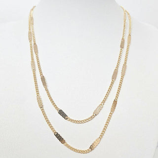 Layered Flat Disc Chain Necklace