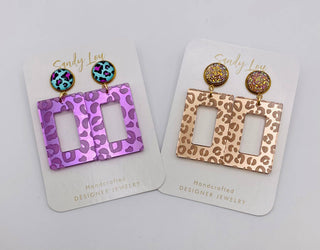 Leopard Luxe Mirror Earrings