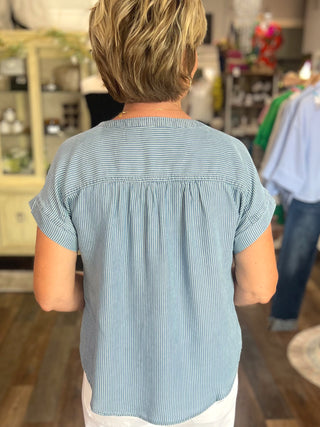 Easy Does It Chambray Top