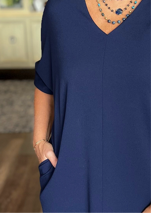 Perfect Pocket Dress in Navy