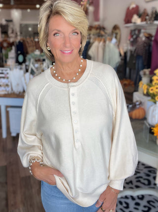Buttoned Up & Cozy Top