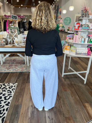 Barrel Leg Mid-Rise Sweatpants