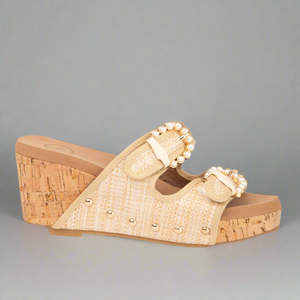 Brianna Wedges with Pearl Detail Buckle