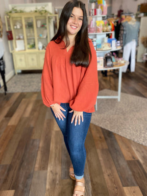 Autumn Cotton Gauze Top