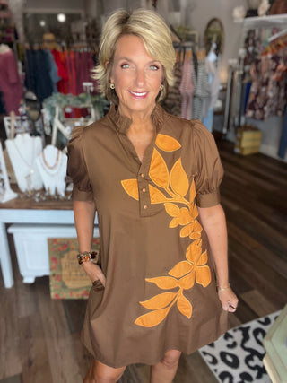 Clementine Bloom Appliqué Dress