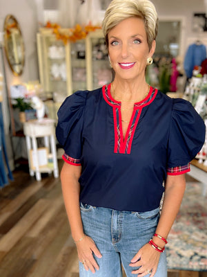 Prep School Puff Sleeve Top