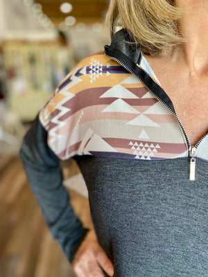 Aztec 1/4 Zip Pullover