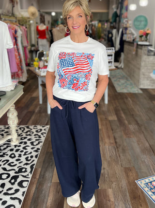Flags & Flowers Graphic Tee