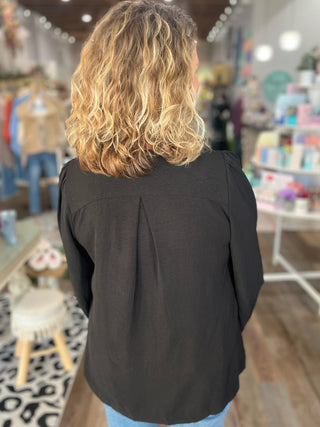 The Midnight Grace Blouse in Black