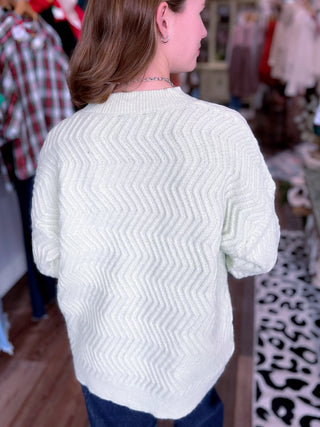 Zigzag Sweater in Lime