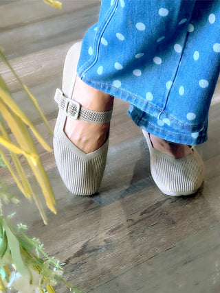 Comfort Knit Chic Mary Jane Flats