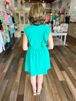 Stay in Your Lane Green Dress