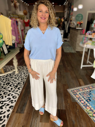 Johnny  Collar Solid Top