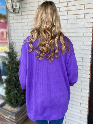 Becca Open Front Cardigan in Wisteria