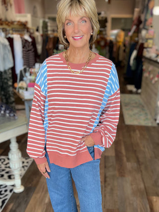 The Easy Does It Stripe Top